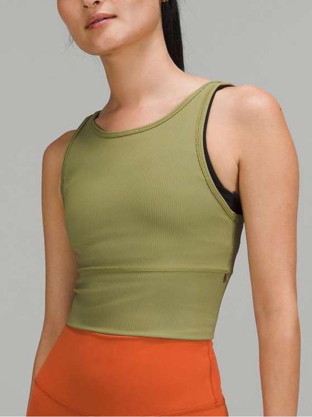 Power Pivot Ribbed Tank Top - Green - Size 8 - Picture 3 of 4